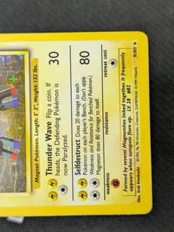 Magneton 9/102 - Base Set Unlimited Holo Rare WOTC Pokemon TCG HP - Image 5