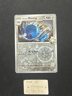 Pokemon Destined Rivals - Steven’s Metang - 144/182 - Reverse Holo - M/NM - Image 1