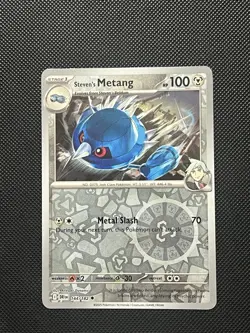 Pokemon Destined Rivals - Steven’s Metang - 144/182 - Reverse Holo - M/NM - Image 2