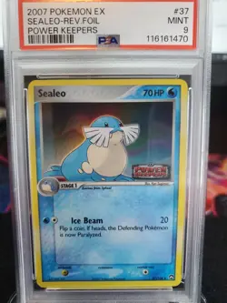 2007 Pokemon Stamped EX Power Keepers Sealeo 37/108 PSA Mint 9 Holo - Image 4