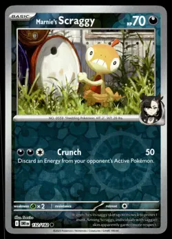 MARNIE'S SCRAGGY - 132/182 Common Destined Rivals Pokemon Reverse Holo NM - Image 1