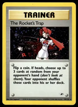 Pokemon TCG Gym Challenge #19/132 The Rocket's Trap LP - Image 1