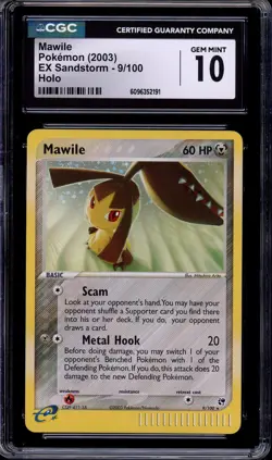 2003 Pokemon EX Sandstorm Mawile-Holo #9 CGC 10 GEM MINT - Image 1