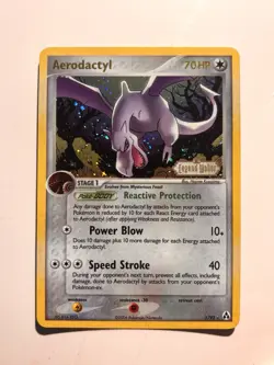 Pokemon TCG Aerodactyl EX Legend Maker Stamped Reverse Holo Rare 2006 1/92 - Image 4
