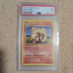 PSA 9 Mint Arcanine 2016 Pokemon XY Evolutions Rare 18/108 - Image 1