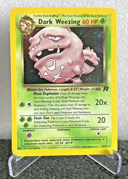 Dark Weezing 14/82 Team Rocket Pokemon Card Holo Rare Vintage WOTC (2000) LP - Image 1