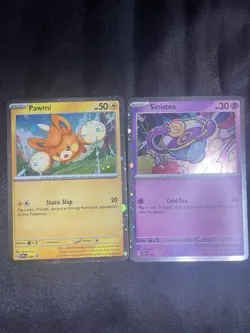 Pokemon Tcg 2 Card Cosmos Holo Lot, Pawmi #40, Sinistea #62 NM - Image 1