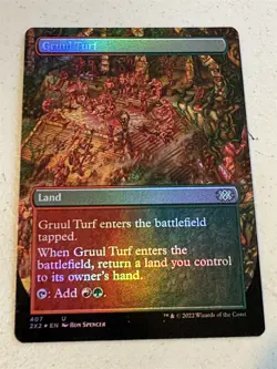 mtg borderless foil Gruul Turf, land, Double Masters, unplayed - Image 1
