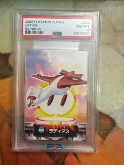 LOW POP 5 in PSA 10 of 8 TOTAL GRADED 2005 Pokemon Japanese Zukan Latias Rainbow - Image 1