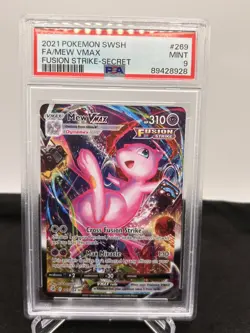 2021 Pokemon Fusion Strike Mew Vmax Secret Rare 269/264 PSA 9 - Image 1