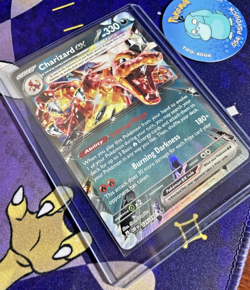 Charizard ex 125/197 ULTRA RARE Obsidian Flames Pokemon TCG NM GOOD CENTERING - Image 3