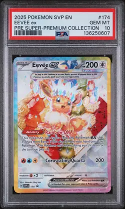 2025 POKEMON SVP EN-SV BLACK STAR PROMO #174 EEVEE EX PSA 10 - Image 1