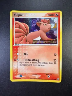 2005 Pokemon Vulpix EX Emerald 72/106 Reverse Holo Stamped - Image 1