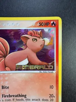 2005 Pokemon Vulpix EX Emerald 72/106 Reverse Holo Stamped - Image 3