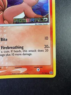 2005 Pokemon Vulpix EX Emerald 72/106 Reverse Holo Stamped - Image 5