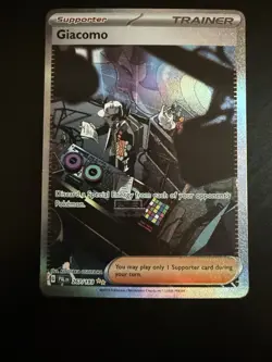 Pokemon TCG Giacomo Trainer Full Art Holo 267/193 Paldea Evolved - Image 1