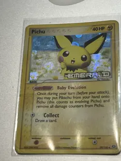 Pokemon TCG Pichu EX Emerald 59/106 Reverse Holo Common HP - Image 1