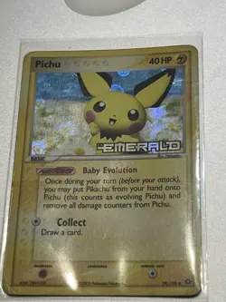 Pokemon TCG Pichu EX Emerald 59/106 Reverse Holo Common HP - Image 2