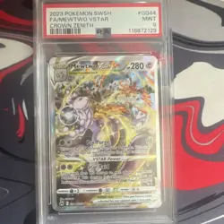 Pokemon Mewtwo VSTAR Ultra Rare Full Art Holo GG44 Crown Zenith PSA 9 - Image 1