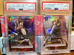 UNION ARENA ATTACK ON TITAN PSA 10 Eren Yeager & Historia Reiss ( 2 For 1 Sale) - Image 1