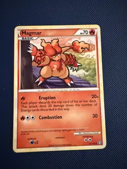 Magmar 42/102 HGSS Triumphant Pokemon Card LP+ - Image 1