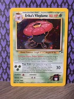 Pokemon Erika's Vileplume 5/132 Gym Heroes Holo Rare English 2000 Vintage Card - Image 1
