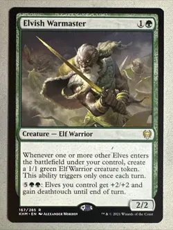 MTG / Elvish Warmaster / KHM / #167 / Regular / Rare / NM - Image 1