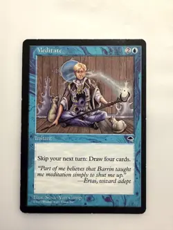 MtG Meditate - Magic the Gathering Tempest - MP - Image 1