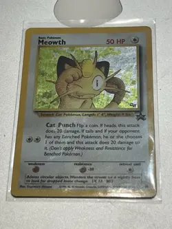 Meowth Holo E-Reader 013 Black Star Promo Pokemon Card HP - Image 2