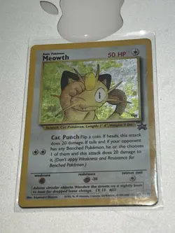 Meowth Holo E-Reader 013 Black Star Promo Pokemon Card HP - Image 3