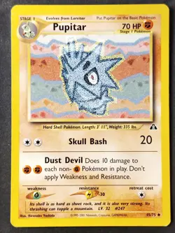 Pupitar 45/75 Vintage Neo Discovery Regular, Pokemon 2001 (NM) - Image 1
