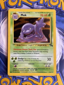 Muk 13/62 Fossil Holo Rare 1999 Pokemon Card MP - Image 1