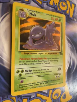 Muk 13/62 Fossil Holo Rare 1999 Pokemon Card MP - Image 2