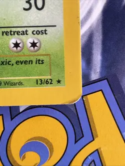 Muk 13/62 Fossil Holo Rare 1999 Pokemon Card MP - Image 3