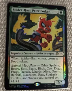 Lot Of 3 MTG Cards Ultimate Green Goblin FOIL Play Promo, Spider Ham & Mary Jane - Image 3
