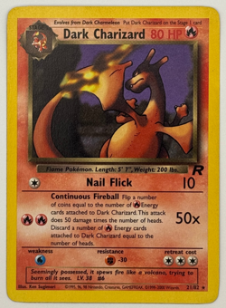 Dark Charizard 21/82 - Team Rocket Non Holo Pokemon Card TCG Unlimited Rare - LP - Image 1