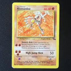 👊 Hitmonlee 22/62 - Fossil Unlimited Rare WOTC Pokemon Cards TCG MP - Image 1