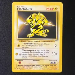 ⚡ Electabuzz 20/109 – Base Set Vintage 1999 WOTC Pokemon Cards TCG – LP - Image 1