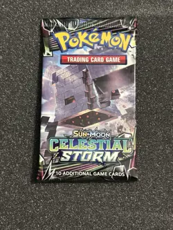 Pokemon Celestial Storm Booster Pack - Sealed - Stakataka Art - Sun And Moon - Image 1