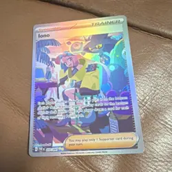 Pokemon TCG Iono Trainer Full Art Special Illustration SV: Paldean Fates Holo 2… - Image 1