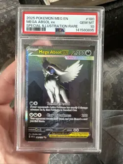 2025 POKEMON MEG EN-MEGA EVOLUTION #180 MEGA ABSOL EX PSA 10 - Image 1