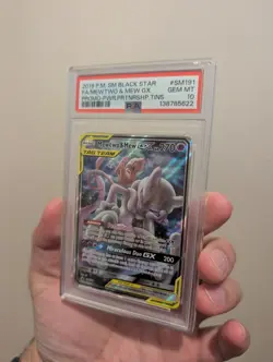 PSA 10 Mewtwo and Mew #SM191 GX TCG Sun & Moon Holo Promo Gem Mint 2019 Pokemon - Image 3