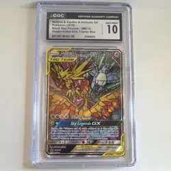 Pokemon Moltres & Zapdos & Articuno GX SM210 Black Star Promo CGC 10 Foil - Image 1