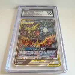 Pokemon Moltres & Zapdos & Articuno GX SM210 Black Star Promo CGC 10 Foil - Image 3