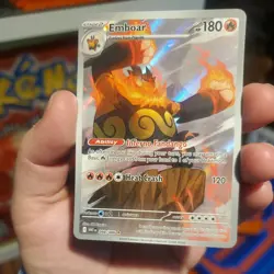 Pokemon TCG Emboar 098/086 Illustration Rare Sv: White Flare Holo - NM 💎 - Image 3