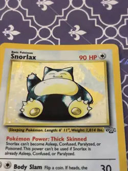 Pokemon TCG Snorlax Jungle 27/64 Holo Unlimited Rare 1999 - Image 4