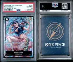 2025 ONE PIECE OP12 087 LEGACY OF THE MASTER NICO ROBIN ALT ART PSA 10 - Image 3