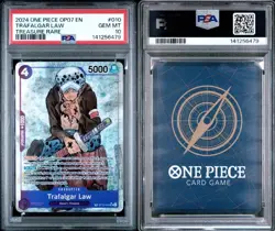 2024 ONE PIECE OP07-500 YEARS IN THE FUTURE TREASURE RARE TRAFALGAR LAW PSA 10 - Image 2