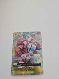One Piece TCG P-113 EN WINNER JEWELRY BONNEY (Heroines Battle Winner) New - Image 1