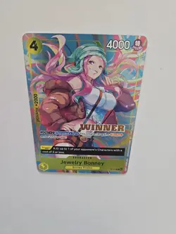 One Piece TCG P-113 EN WINNER JEWELRY BONNEY (Heroines Battle Winner) New - Image 3